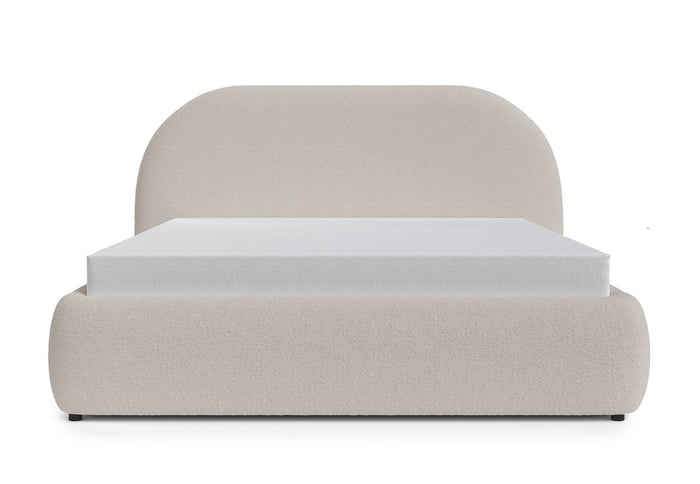 NADUVI Collection Philipa Bedframe - 140 x 200 cm - Bouclé - Beige