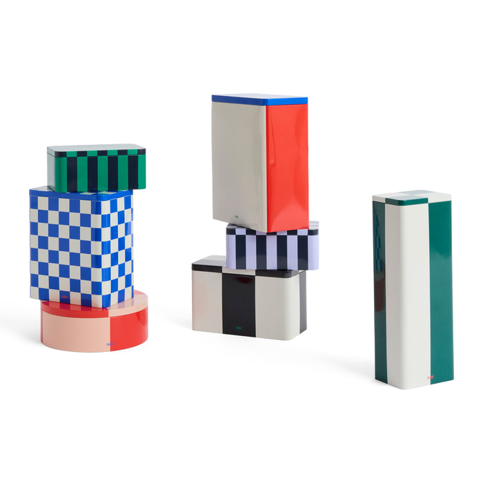 HAY Tin Voorraadblik Large - Blue / Off-White