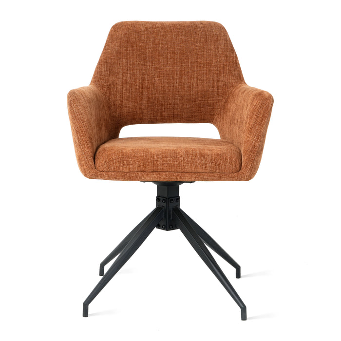 by fonQ Twist Eetkamerstoel - Linnen - Roest