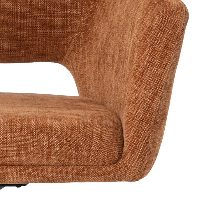 by fonQ Twist Eetkamerstoel - Linnen - Roest