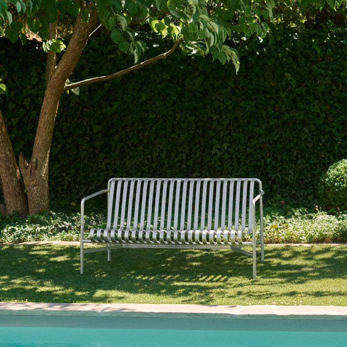 HAY Palissade Tuinbank 2,5-zits met Armleuning - Gegalvaniseerd Staal