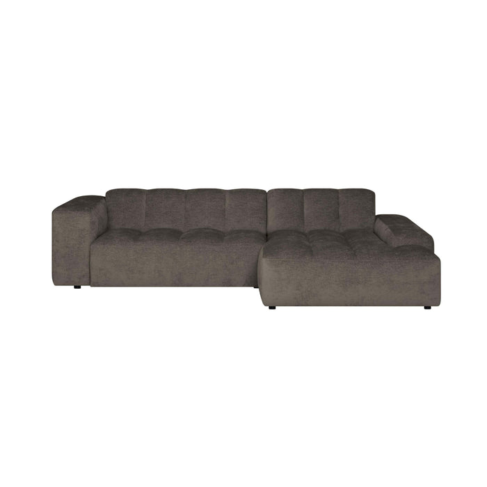 by fonQ Plume 3-zits Hoekbank met Chaise Longue Rechts - Chenille - Taupe