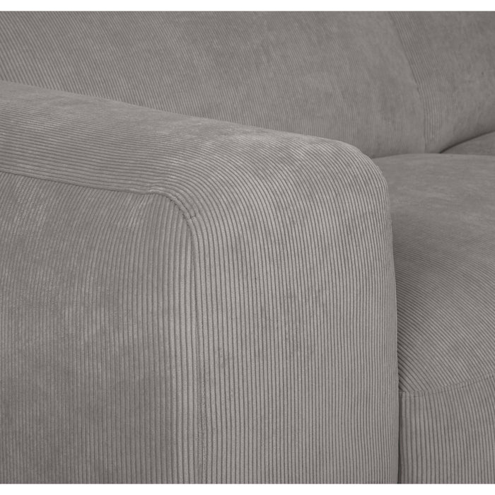 by fonQ Wonder 3-zits Hoekbank met Chaise Longue Rechts - Rib - Grijs