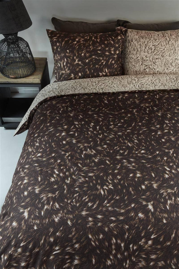 Riviera Maison Fauxy Fur dekbedovertrek - 260x200|220 - Bruin