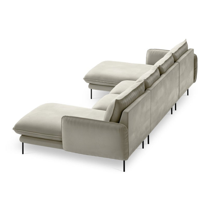 Cosmopolitan Design Vienna U-bank - Velvet - Beige