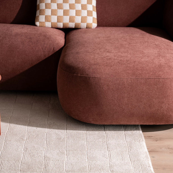 by fonQ Soft Hoekbank met Chaise Longue Rechts - Micro Chenille - Oud Roze