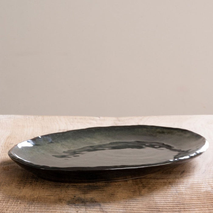 Organic by Dutch Rose Amsterdam ovale schaal 40x28 cm - groen