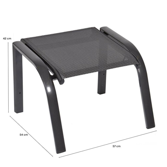 Lesli Living Mojito Negro voetenbank | antraciet