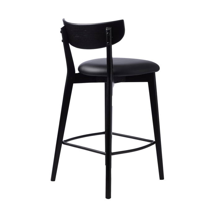 Olivine Jack houten barkruk zwart - 65 cm