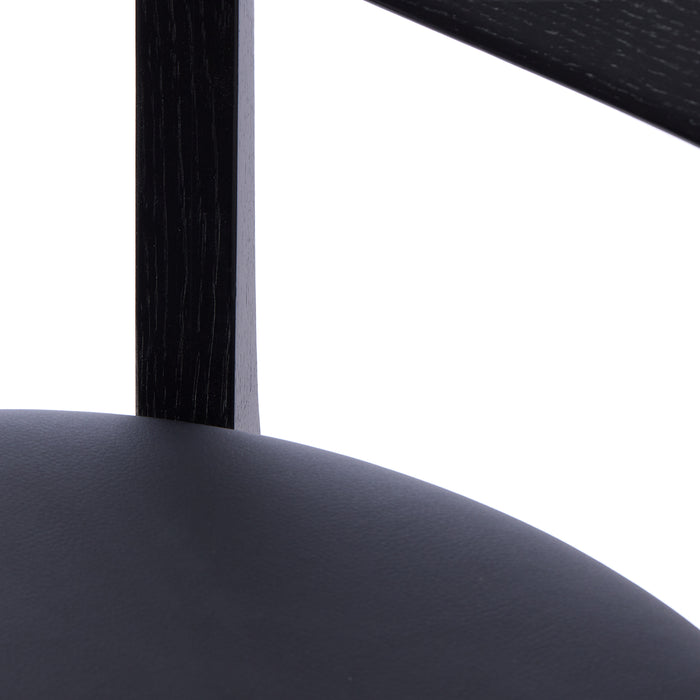 Olivine Jack houten barkruk zwart - 65 cm