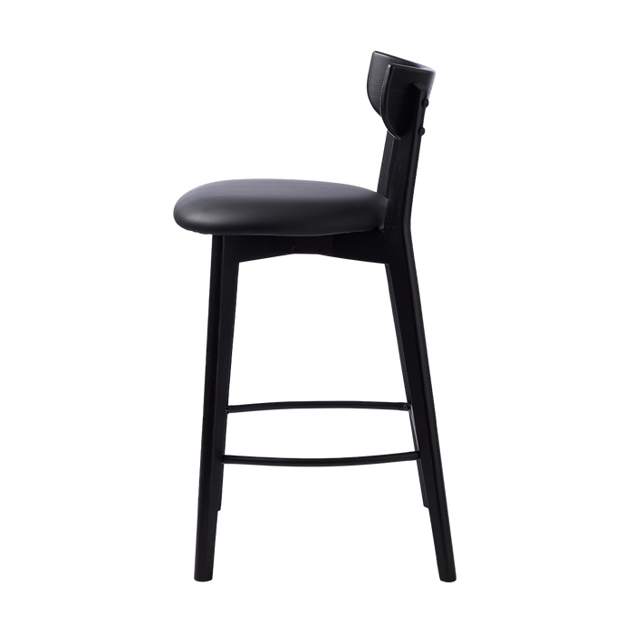 Olivine Jack houten barkruk zwart - 65 cm