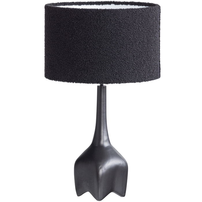 WOOOD Foss Tafellampvoet - Aluminium - Zwart|Bruin - 48x15x15