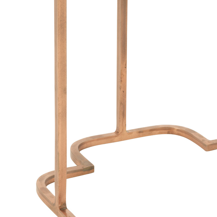 J-Line bijzettafel Ones - metaal - koper - 2 stuks