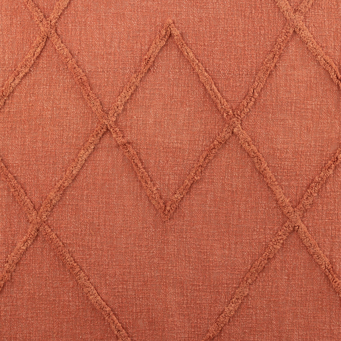 J-Line plaid Kwastjes - katoen - terracotta - 190 x 56 cm