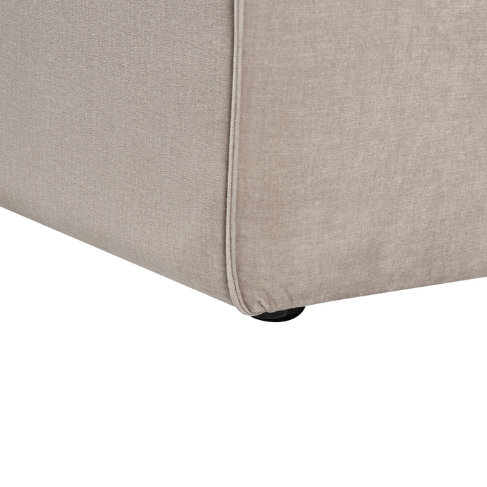 Beliani - VERNON - Hoekbank 3-zits - Taupe - Rechtszijdig - Polyester