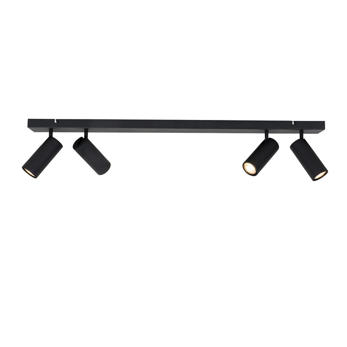 QAZQA Moderne plafondspot zwart 4-lichts verstelbaar - Renna