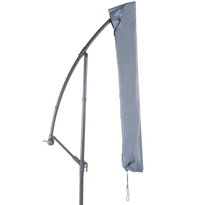 Beliani-CHUVA-Beschermhoes voor parasol RAVENNA, ASTI II-Grijs -PVC
