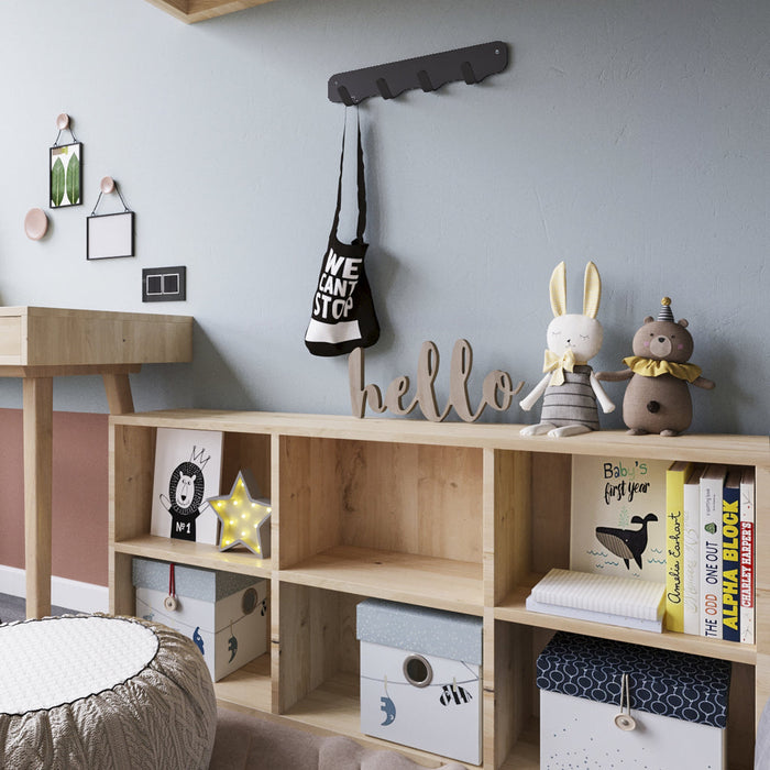 Gorillz Rounded Four - Wandkapstok - 40x6x7,8cm - Zwart