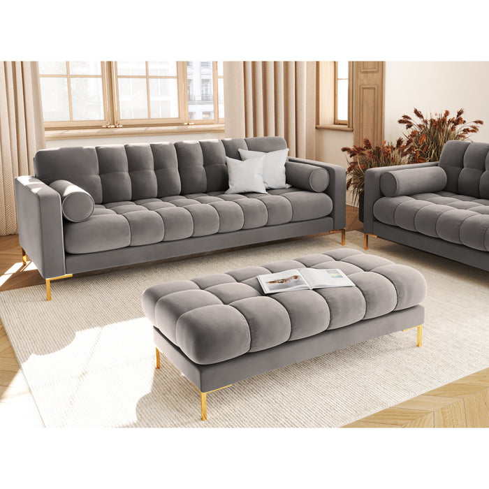 Cosmopolitan Design Bali 4-zitsbank - Grijs / Goud