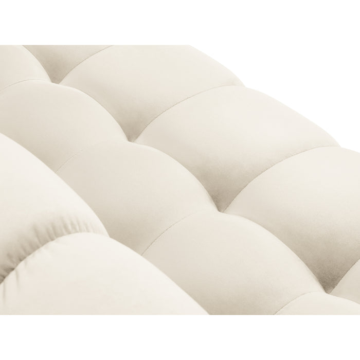 Cosmopolitan Design Bali Hoekbank met Chaise Longue Links - Lichtbeige / Goud