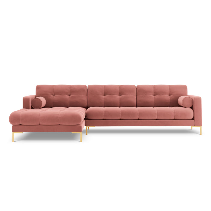 Cosmopolitan Design Bali Hoekbank met Chaise Longue Links - Roze / Goud