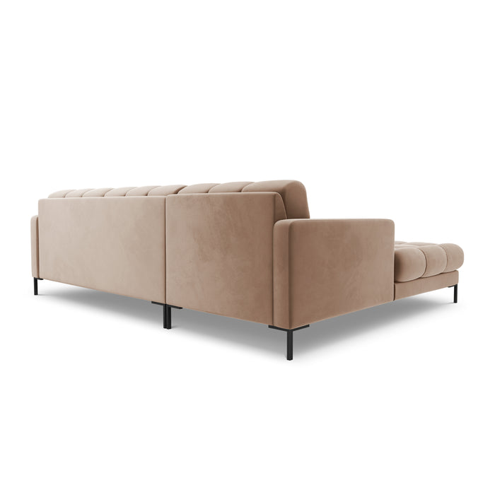 Cosmopolitan Design Bali Hoekbank met Chaise Longue Links - Taupe / Zwart