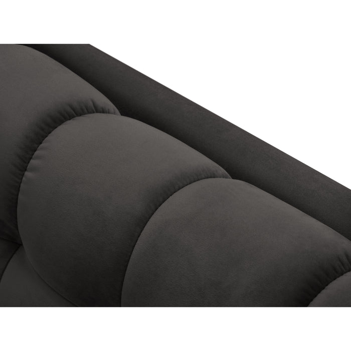 Cosmopolitan Design Bali Hoekbank met Chaise Longue Rechts - Donkergrijs / Goud