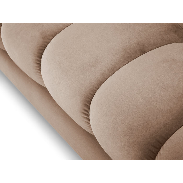 Cosmopolitan Design Bali Hoekbank met Chaise Longue Rechts - Taupe / Goud