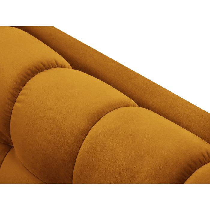 Cosmopolitan Design Bali Hoekbank met Chaise Longue Rechts - Okergeel / Goud