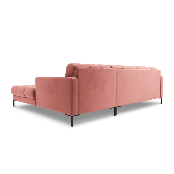 Cosmopolitan Design Bali Hoekbank met Chaise Longue Rechts - Roze / Zwart