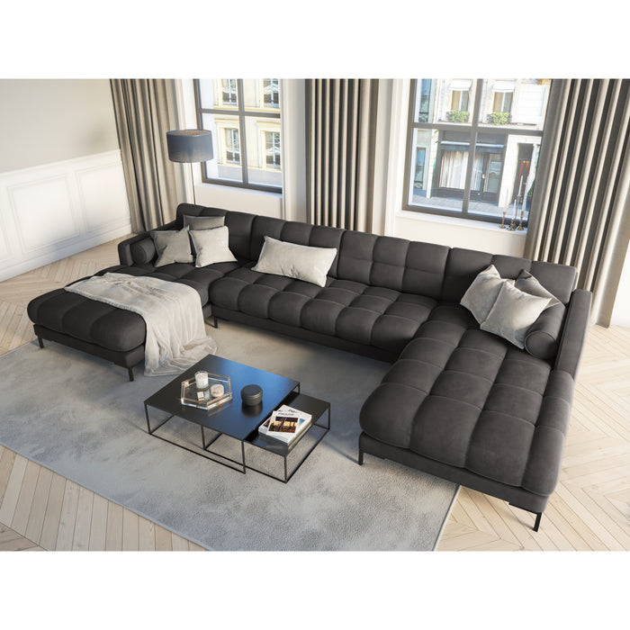 Cosmopolitan Design Bali U-bank - Donkergrijs / Zwart