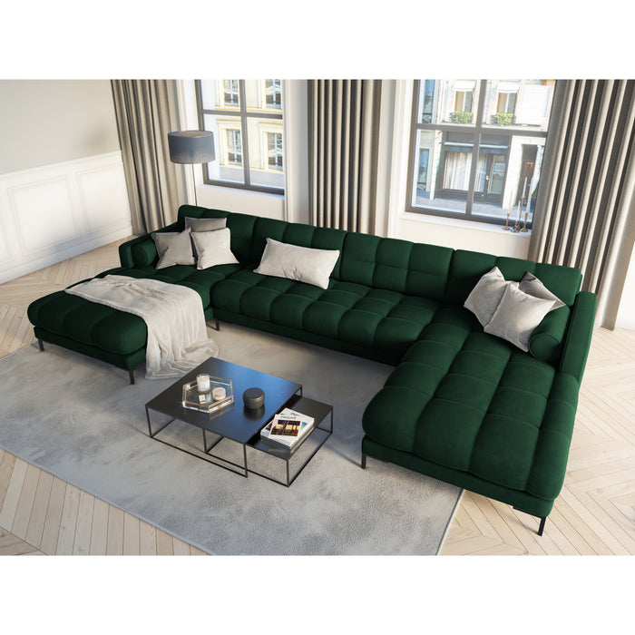 Cosmopolitan Design Bali U-bank - Flessengroen / Zwart