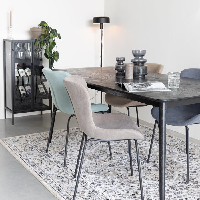 by fonQ Fabio Eettafel Visgraat - 180 x 90 cm - Zwart