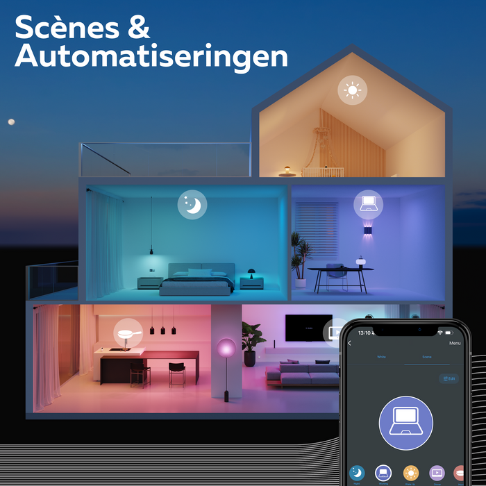 Calex Slimme LED Lamp - 3 stuks - E14 - B35 - Goud - Warm Wit - 7W