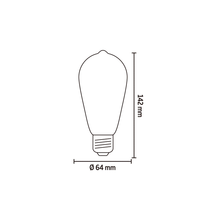 Calex Slimme LED Lamp - 3 stuks - E27 - ST64 - Goud - Warm Wit - 7W