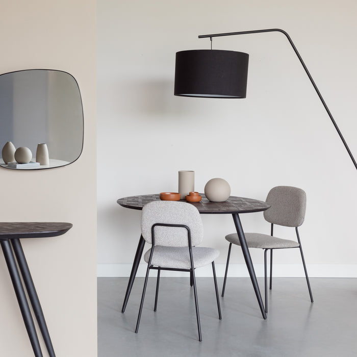 by fonQ Checkers Eettafel Teakhout 108 x 111 cm - Rond