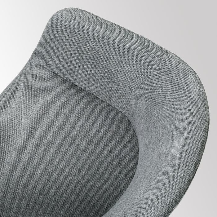 Nolon Noa-Otis Eetkamerstoelen Set van 2 - Donkergrijs - Zwarte Poten