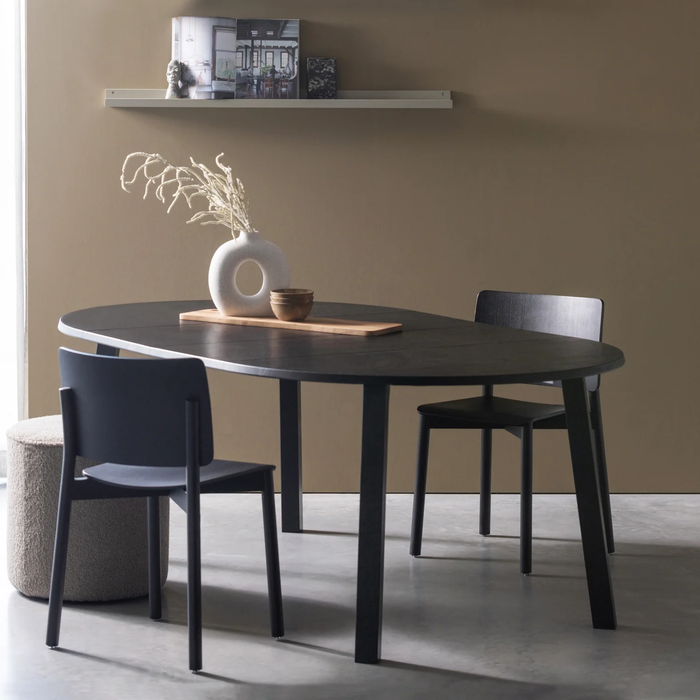 WOOOD Lange Jan Uitschuifbare Eettafel 120 x 200 cm - Zwart