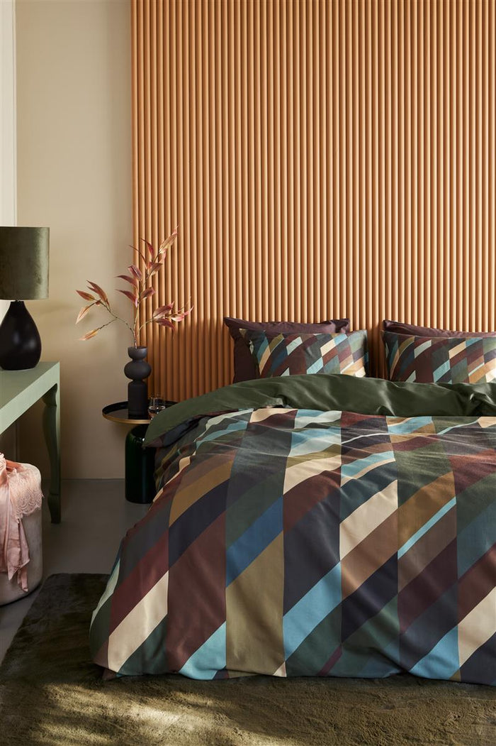 Beddinghouse Roan dekbedovertrek - 240x200|220 - Olijfgroen