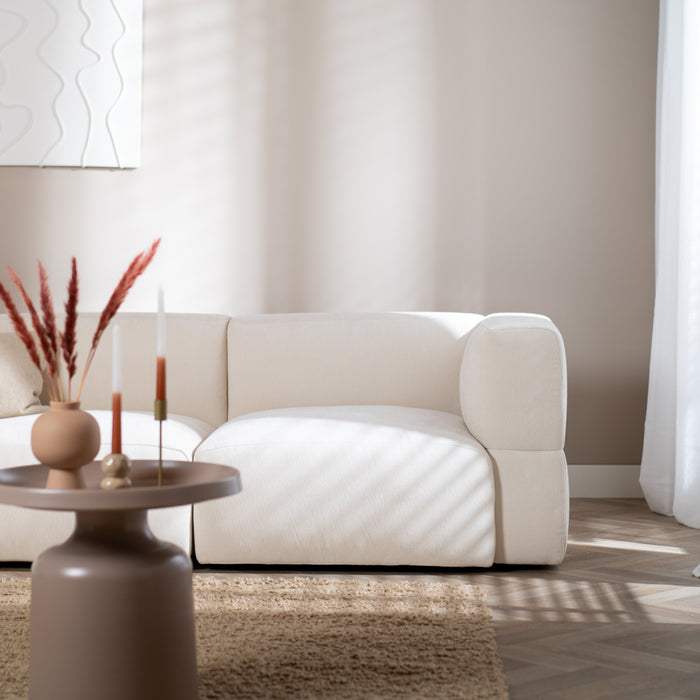 Bronx71 Scandinavische hoekbank Karla off white links 3-zits