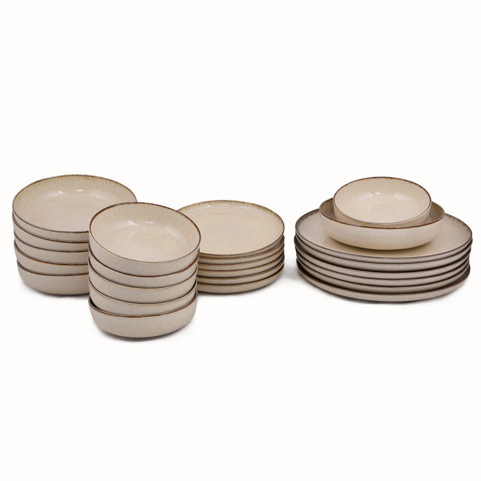 by fonQ Loods Serviesset 24-delig - Glans Beige
