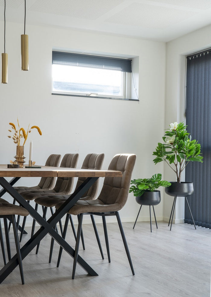 Artichok Evie staande bloempot zwart - set van 2