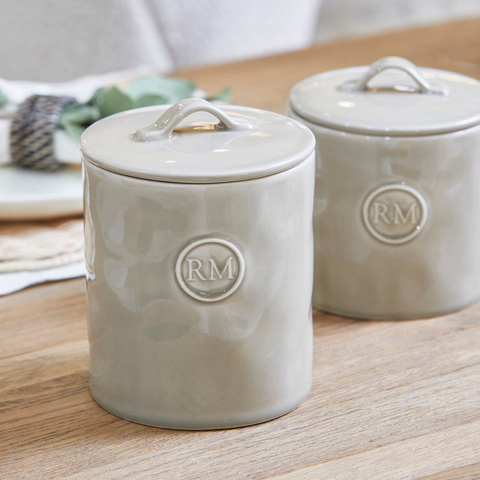 Riviera Maison Voorraadpot Grijs - Portofino - Aardewerk