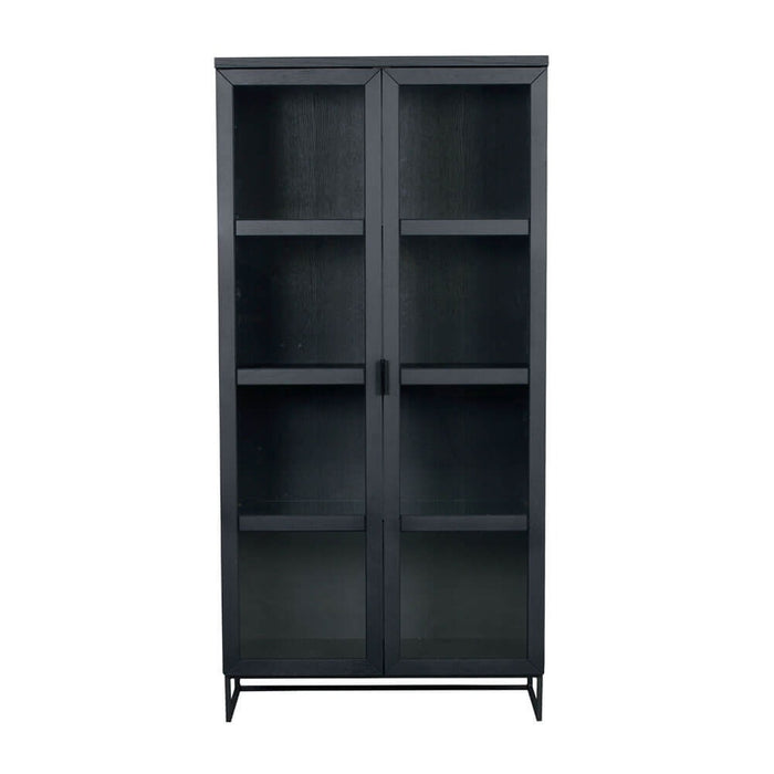Rowico Home Everett Houten Vitrinekast - H 195 cm - Zwart