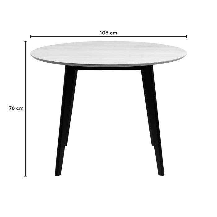 by fonQ basic Crow Eettafel - Ø 105 cm - Eiken / Zwart