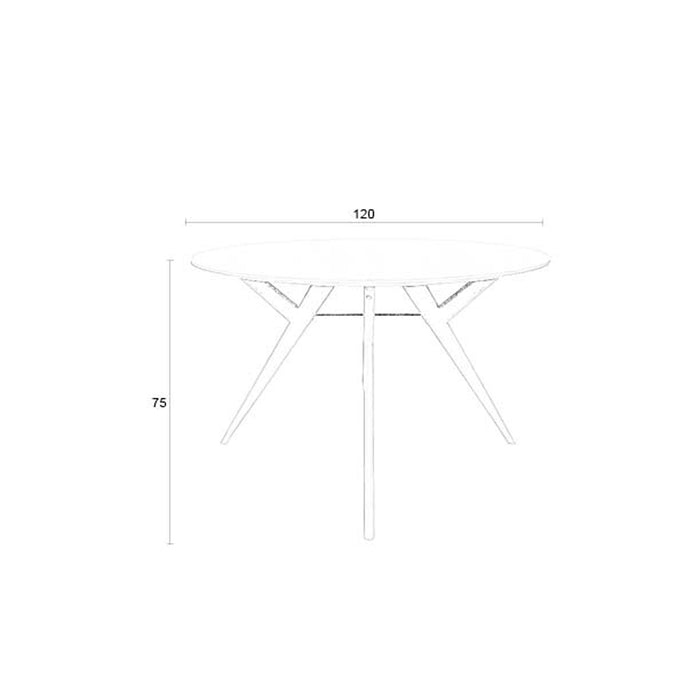 Zuiver x fonQ Ijver Eettafel - Ø 120 - Eiken