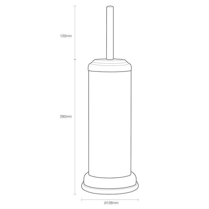 Sealskin Acero Toiletborstel met Houder Vrijstaand - Zwart