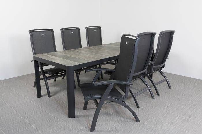 Hartman Da Vinci alu|Queens 220 cm. tuinset - 7-delig verstelbaar