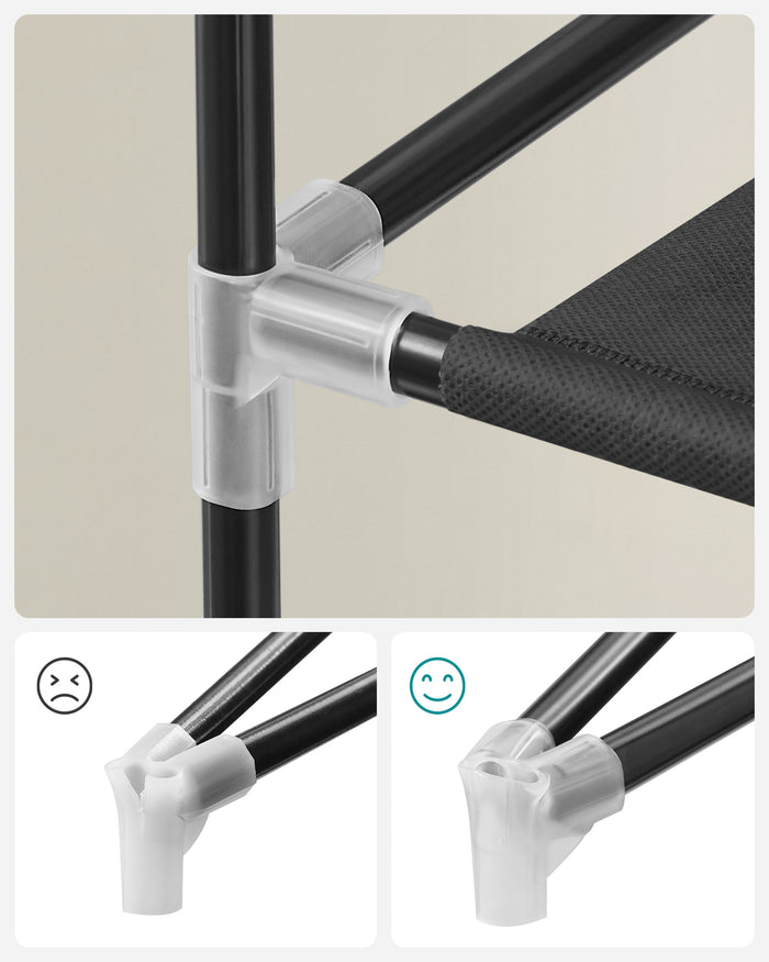 Schoenenrek - 40 paar schoenen - 88x160x28 cm - zwart