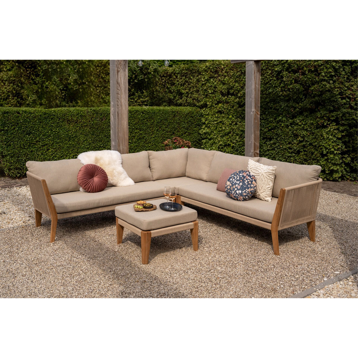 WOOOD San Remo Loungeset Buiten - Teak - Naturel - 70x240x240